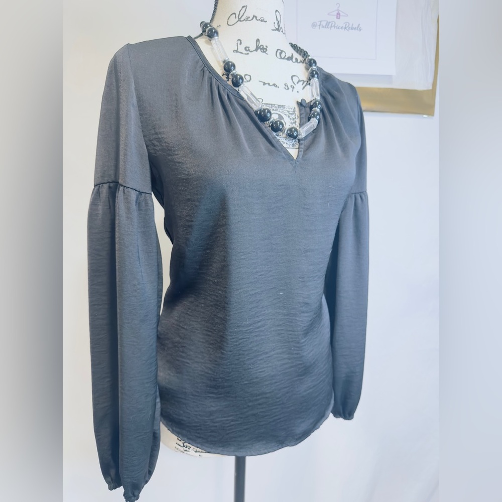 Banana Republic Flowy Silky Soft Scandi Balloon Sleeve Blouse XS/S